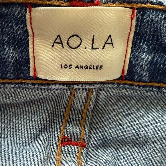AO.LA Alice + Olivia Jeans Amazing High Rise Girlfriend Slim Best Intentions 25 - Picture 8 of 9